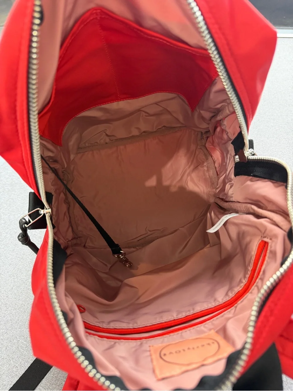 Shortly Love Ace Red Nylon Medium Backpack